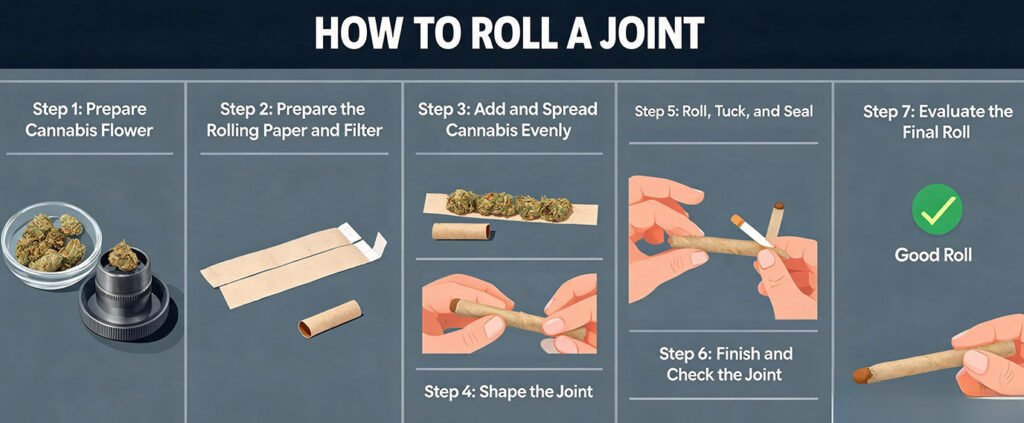 how to roll a joint step by step