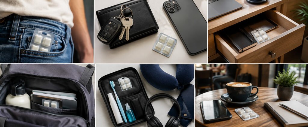 portable and discreet nicotine gum