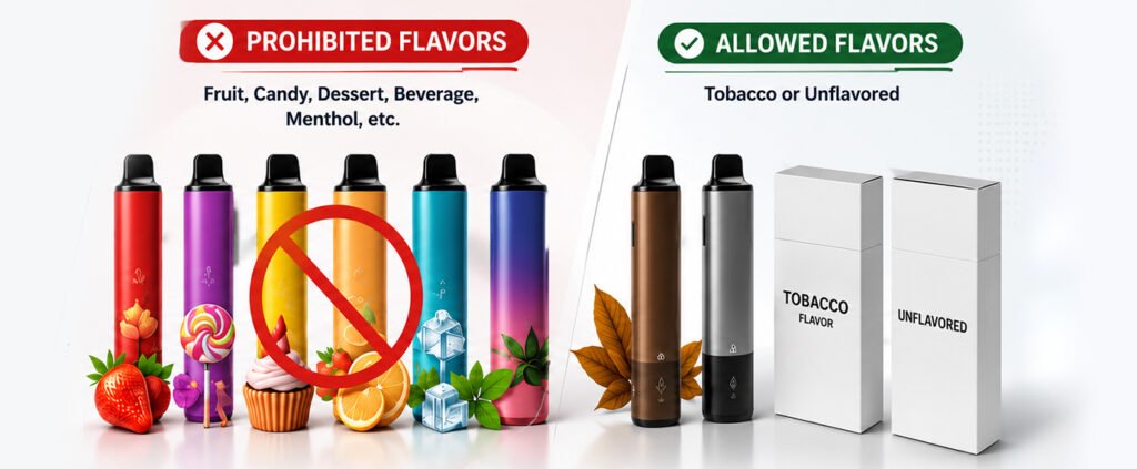 vape flavour and packaging restrictions