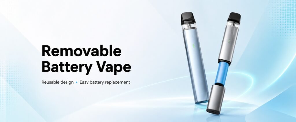 vape with detachable battery popular in europe