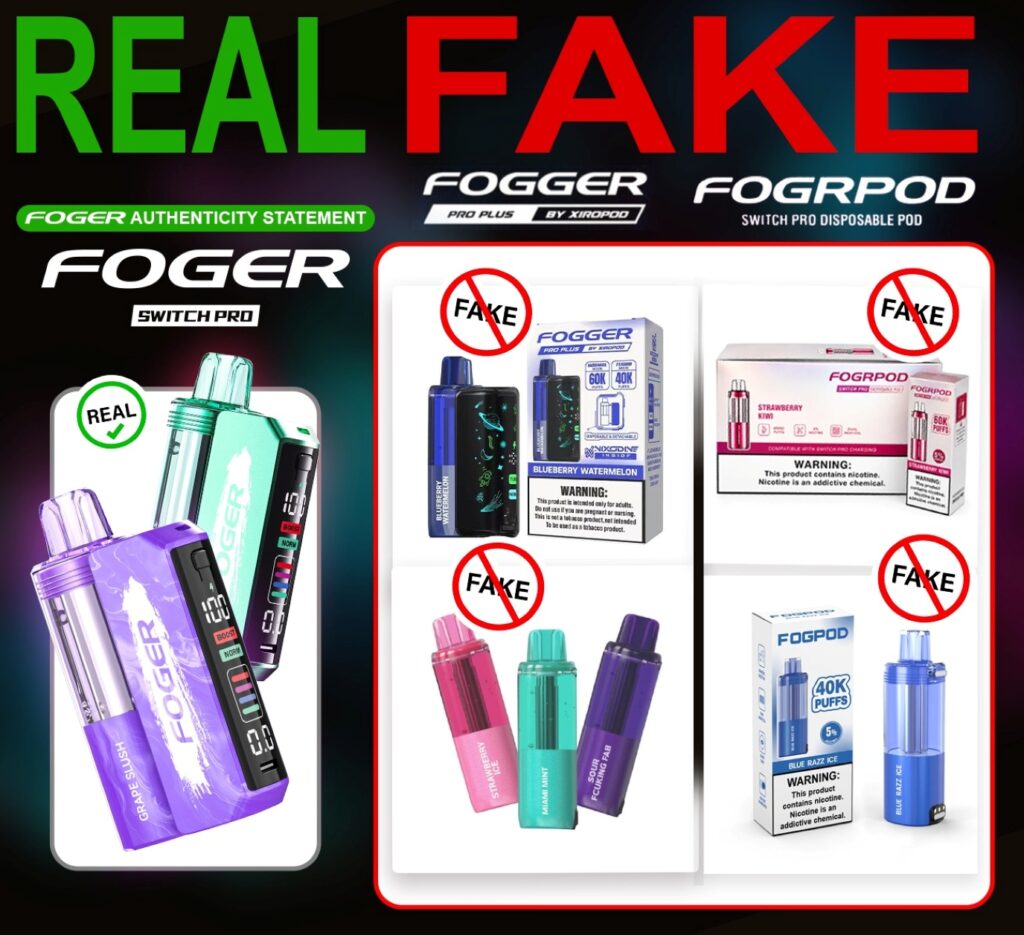 how to identify fake foger vapes