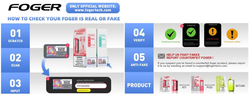 how to verify foger vape