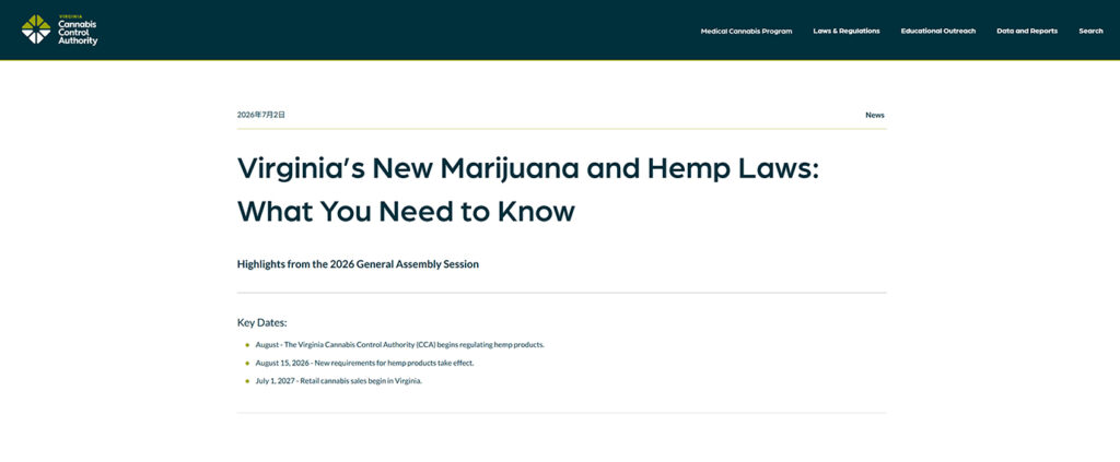virginia hemp thc limits 2026