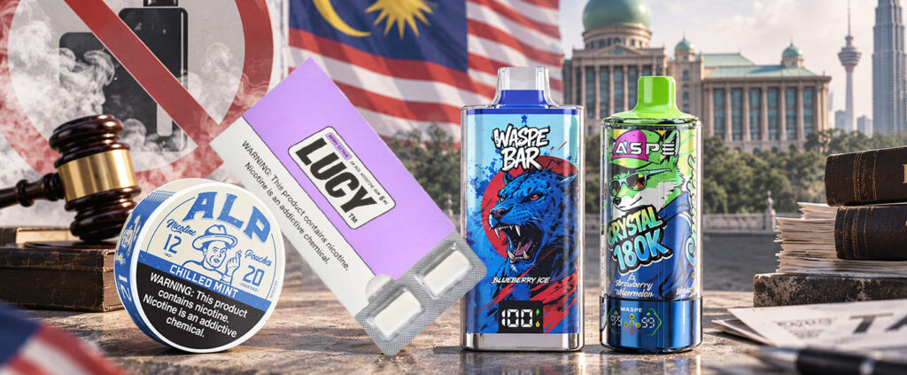 nicotine pouches, gums, nicotine free vapes
