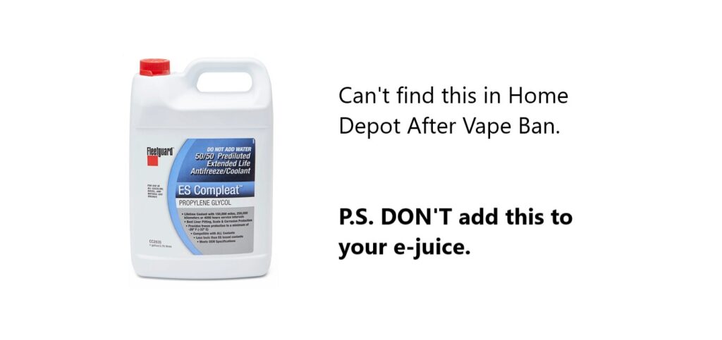 can i vape antifreeze coolant