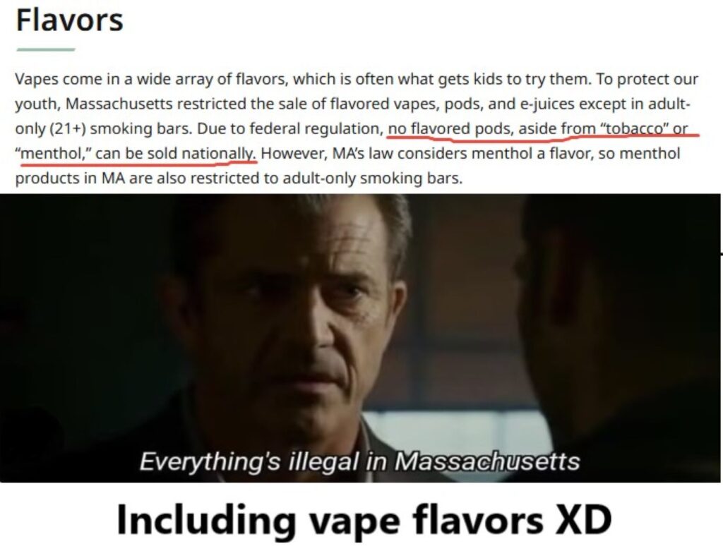 everything is illegal in massachusetts