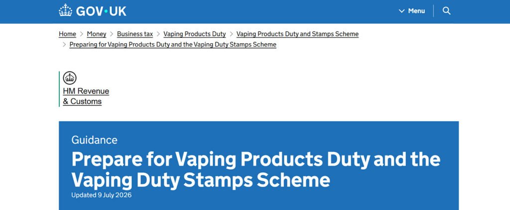 vaping products duty