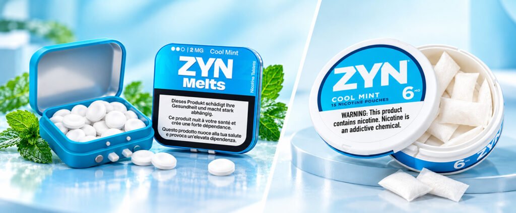 zyn melts and nicotine pouches comparison