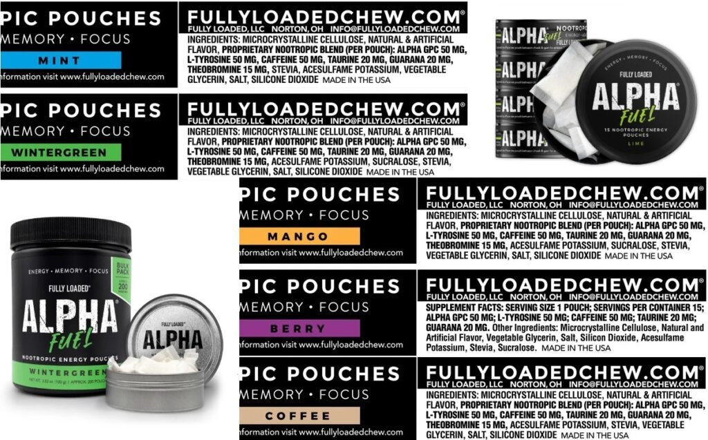 ingredients of alpha pouches