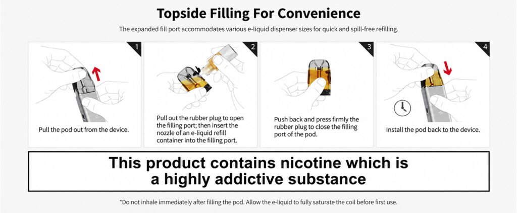 how to fill smok arco s1 pod