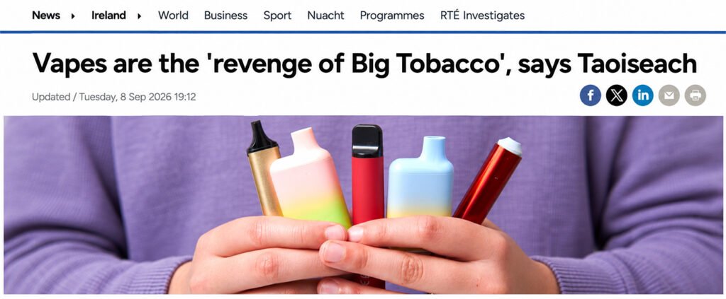 rté news on ireland vape ban
