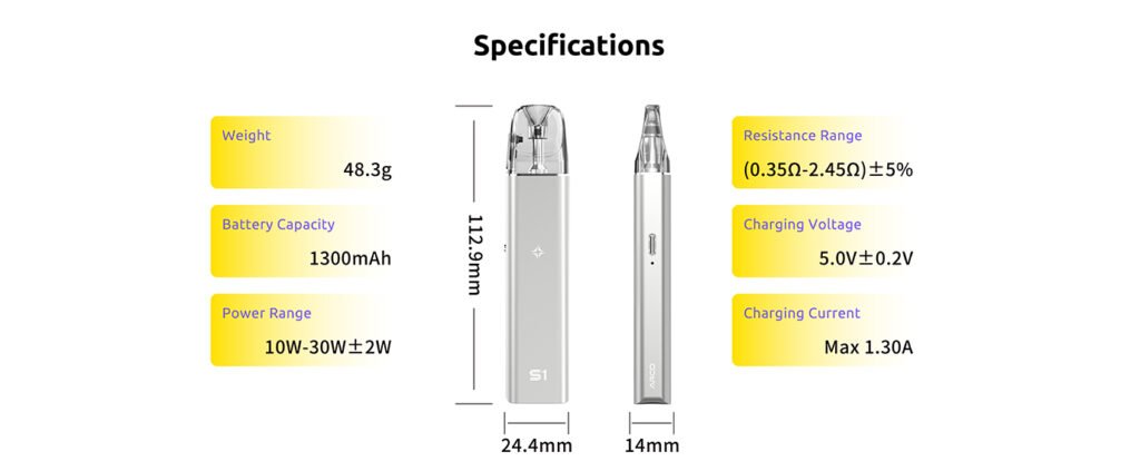 smok arco s1 specifications
