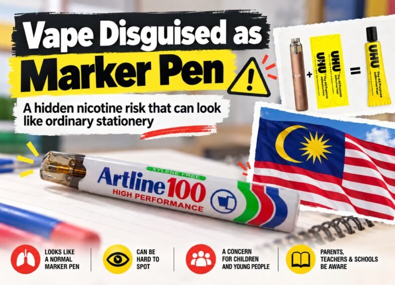 Vape Disguised As Pen Fuels Public Fears in Malaysia