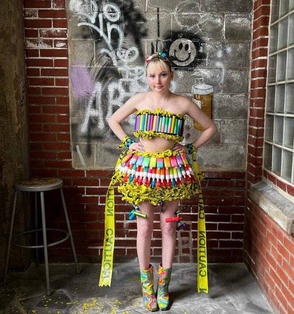 dress made with vape costume