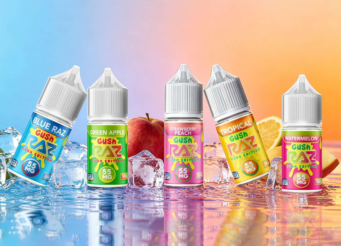 Pod Juice X Raz Gush E-juice Review 2026: 5 Candy-Style Fruit Flavors Tested (Freebase vs Nic Salt)