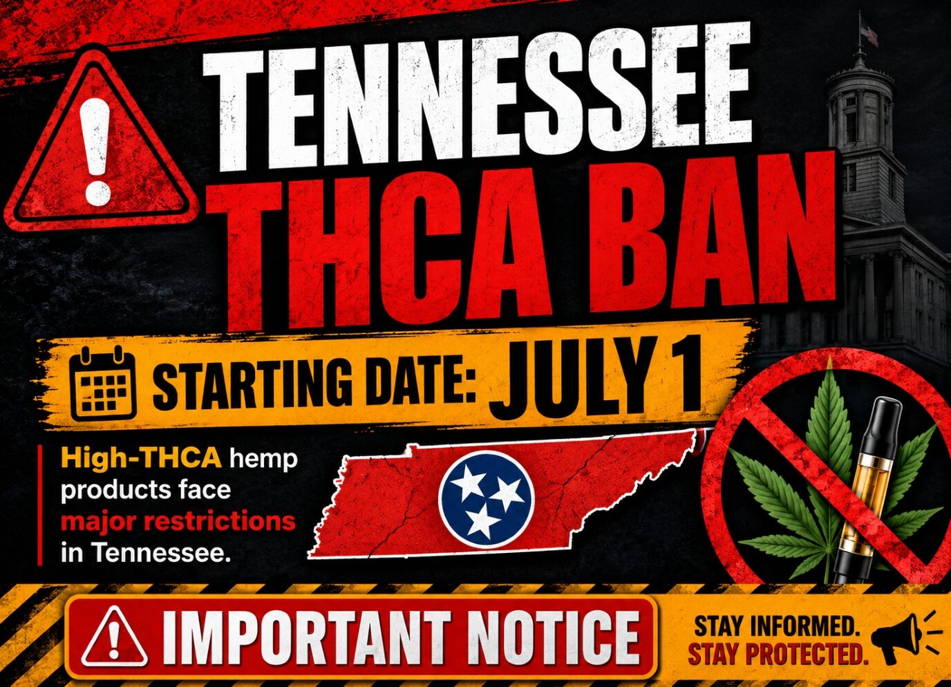 Tennessee THCA Ban Takes Effect on July 1: Are We Doomed?