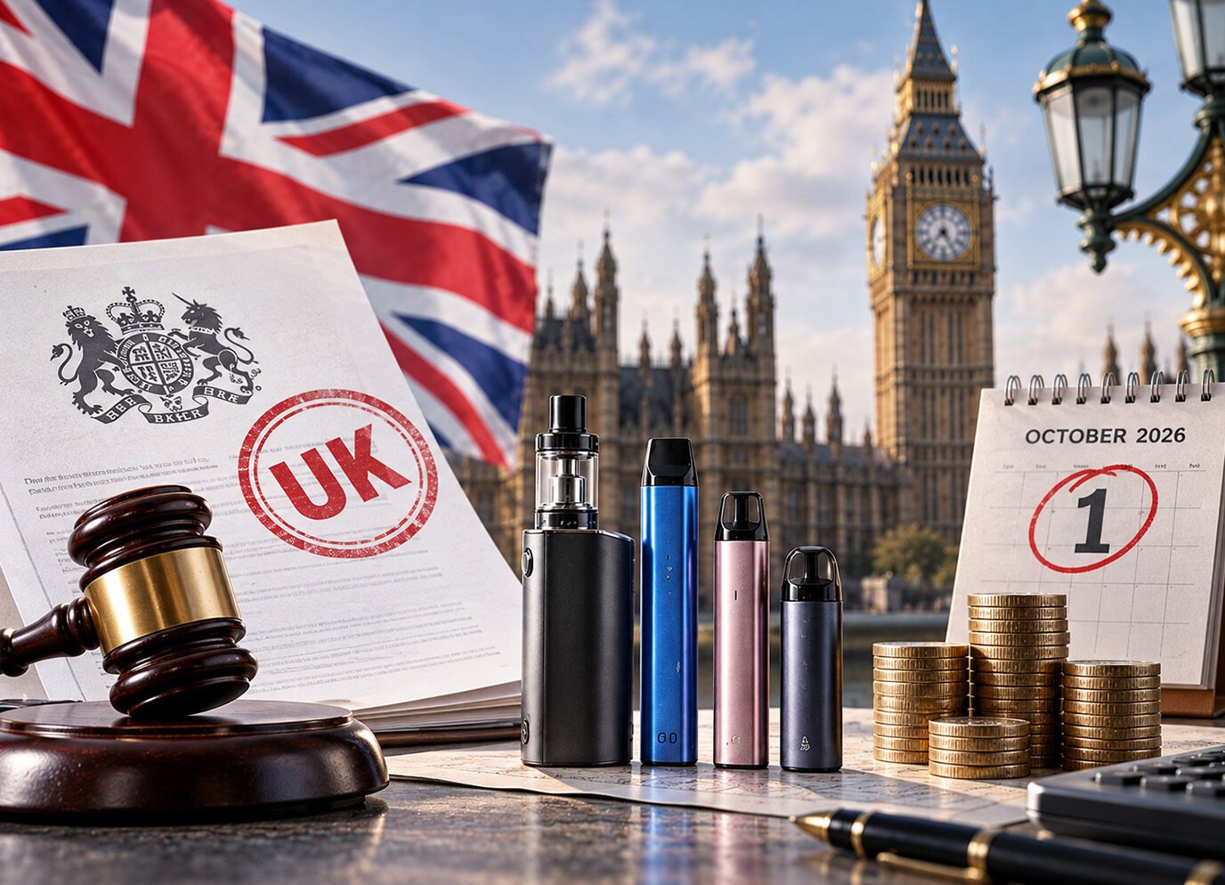 UK to Introduce New Vape Tax on October 1, 2026